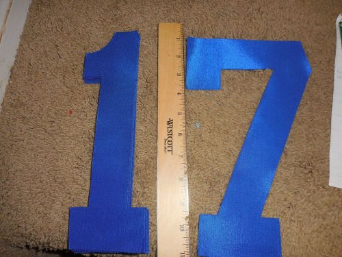 Stahl&#039;s 10&#034; Royal blue Twill heat pressed numbers