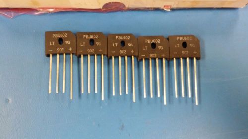 (5pcs) pbu602 diode rectifier bridge single 100v 6a 4-pin pbu for sale