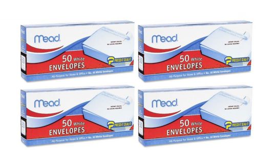 Mead Press-It Seal-It  10 White Envelopes, 50 Count (75024), Pack Of 4  Total...
