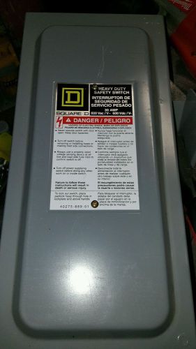Square d h361rb 30 amp fusible outdoor heavy duty safety switch nema 3r 600vac for sale