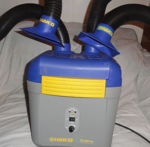 Hakko fa 430 fume extractor w&#039; 2x c1571 duct exhaust arm kits - used for sale