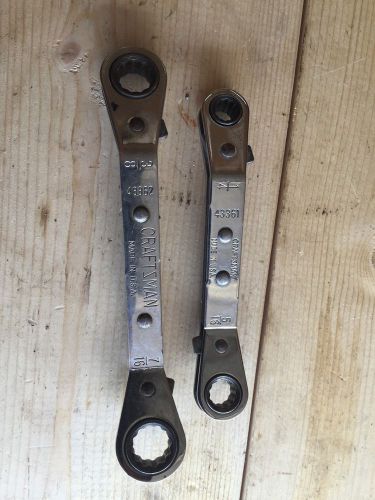 Craftsman Offset Ratcheting Wrenches 12 Point Sae. 2 Pieces