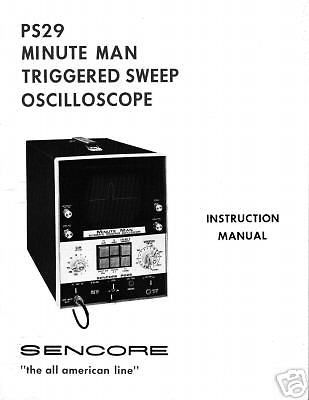 Sencore PS29 Oscilloscope Manual