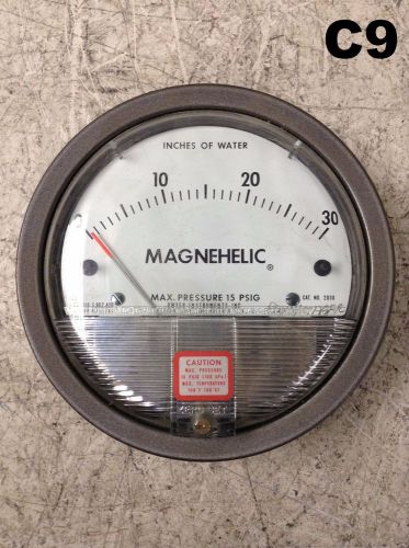 Dwyer 2030 magnehelic pressure gauge 0-30 inches of water 15psi at 140f for sale