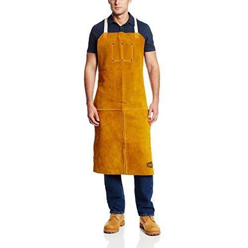 West Chester 7010 Heat Resistant Leather Apron, 24&#034; Width x 42&#034; Height, Tan New