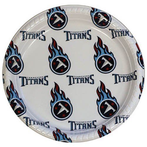 NFL Tennessee Titans Disposable Plastic Plates 12 Pack