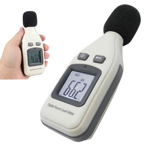 Digital LCD 30-130dB Audio Sound Level Meter Decibel Monitor Pressure Tester