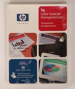 HP Color Laser Jet Transparency Film C2934A 50-sheets 8.5x11 BRAND NEW SEALED