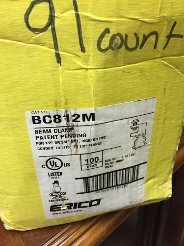 Erico bc812m 1/2 in. or 3/4 in. conduit to beam thru 1/2 in. flange beam clamp for sale