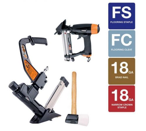 New professional groove and tongue flooring nailer gun tool kit (2-piece ) for sale