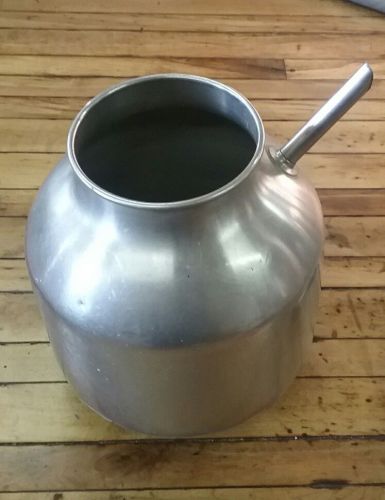 Vintage stainless steel 5 gal milk milking bucket pail primitive farm yard decor for sale