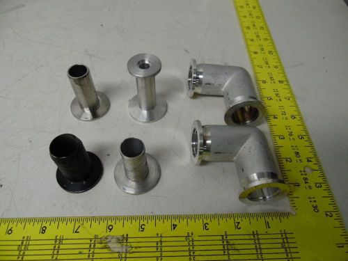 6 Piece Lot of NW/KF25 High Vacuum Fittings