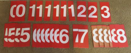 Lot 30 Red Marquee Flexible Flex Sign Numbers 11.25&#034; Craft Menu Ads Price Store