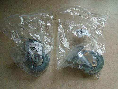 1 PAIR STEELEX  D2594 3 INCH 150 LB SWIVEL RUBBER PLATE CASTER GRAY **NEW**