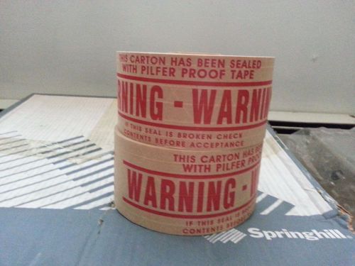 Warning Kraft Fiberglass Reinforced Paper Packaging Tape 72 mm x 375 ft 2 rolls