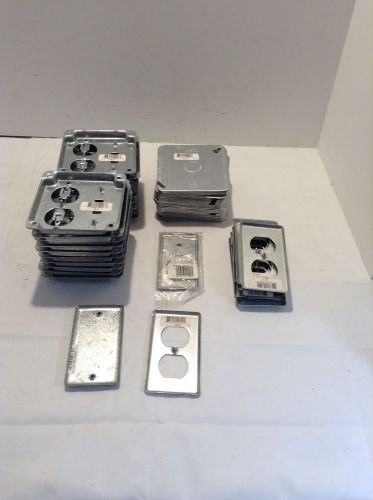 LARGE lot Electrical Supplies: Steel City Plates And Covers