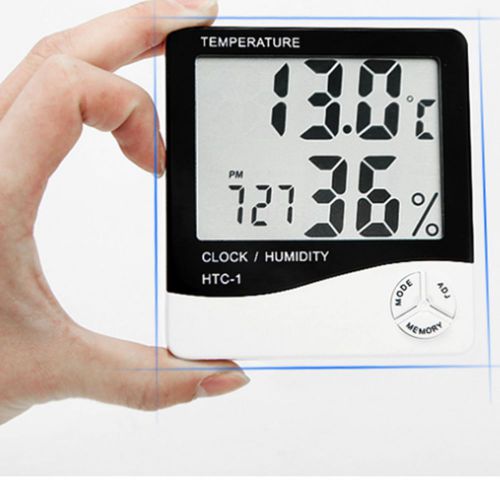5pc LCD White Thermometer Hygrometer Temperature Humidity Meter Gauge