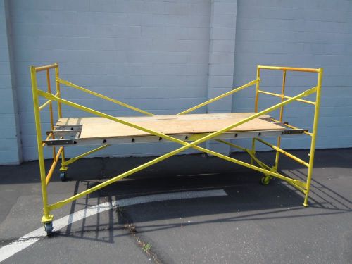 10ft x 5ft Dual Plank 3 Wheel Yellow Scaffolding