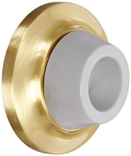 Rockwood 405.4 Brass Concave Solid Cast Wall Stop, 8-32 x 1&#034; TH MS Fastener with