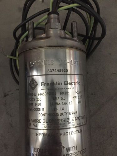 Franklin submersible deep well pump motor 2445059004s 1/2hp for sale