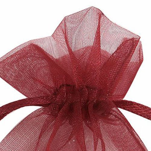 100 Organza Bags Wedding Favour Bags Candy Pouches(Wine Red) H1