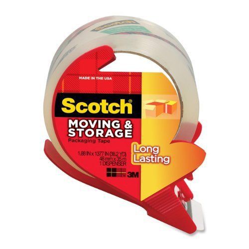 Scotch long lasting moving &amp; storage packaging tape with refillable dispenser, x for sale