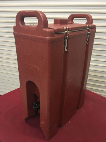 5 Gallon Cambro Insulated Drink Dispenser LCD 500 #5347 Brown NSF Catering Hot