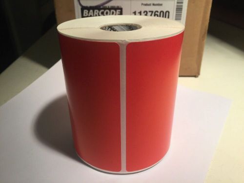 8 pack of red bcw dt floodcoat direct thermal labels 1&#034; core 2000 total labels for sale