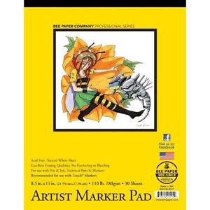Bee Paper Bleedproof Marker Pad 8-1/2-inch By 11-inch Inch 926t30 Company Acid D