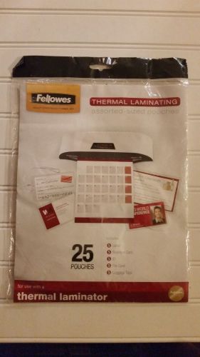 Fellowes Thermal Laminating 25 Assorted Size Pouches