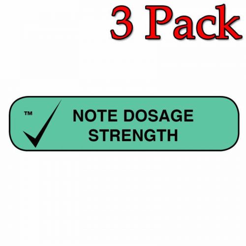 Apothecary note dosage strength bottle labels, 1000ct, 3 pack 025715401539a435 for sale