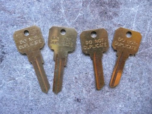 Brass do not duplicate key lot of 4 for sale