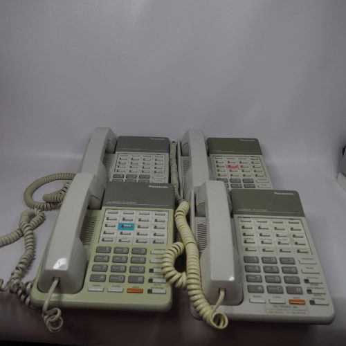 Lot of 4 Panasonic Hybrid System Digital White Phones KX-T7020
