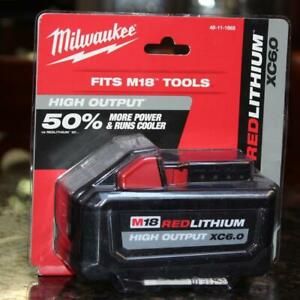 Milwaukee 48-11-1865 M18 RedLithium High Output XC6.0 Battery Pack New