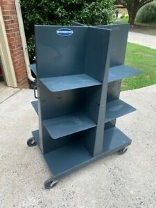 Challenge PAK-RAK Stock Paper Cart with Custom Heavy Duty Castors 8 Shelves USED