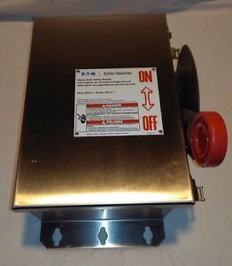 Eaton/Cutler Hammer DH362UWKX 60A-600V Stainless steel disconnect nonfusible