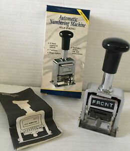 Rogers Automatic Numbering Stamp Machine 7 Different Actions STAMPER ONLY
