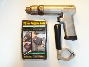 Heavy Duty SNAP-ON PDR5A 1/2&#034; Air Drill with XL Vibration Dampening Gloves