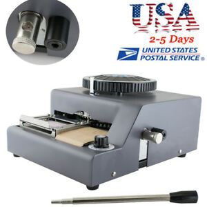 US Manual 72-Character Stamping Machine PVC/ID/Credit Card Embosser Code Printer