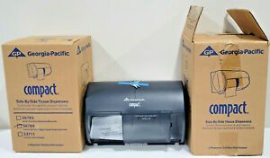 3 Lot Georgia Pacific 56784 Compact Side-By-Side Bathroom Tissue Dispensers NEW