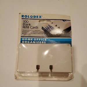 Rolodex 100 Blank Refill Cards 2 1/4 X 4in. Model No. CS83