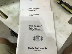 Biddle AVTM 72-360J Versa-Cal/Loop Calibrator Catalog 720360 Instruction Manual