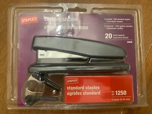 Staples Standard Full Strip Stapler Combo Pack, 20 Sheet Capacity Black 1250 Ct
