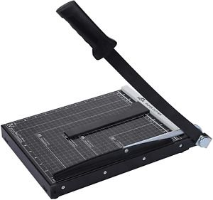 ISDIR Paper Cutter Guillotine, 12 Inch Paper Cutting Board, 12 Sheets Capacity,