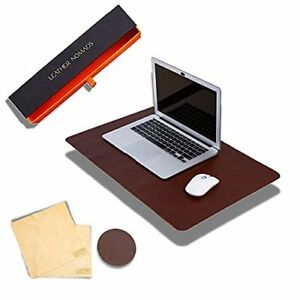 Leather Desk Pad by Leather Nomads - with Coaster and Lens Wipe 23.5 Inch x 1...