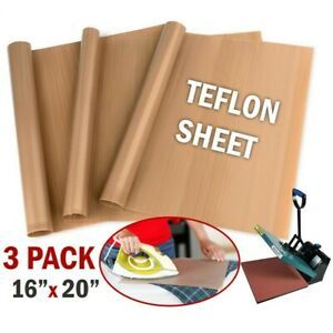 3 Pack PTFE Sheet For Iron Heat Press Transfer Paper Art Crafts Supplies