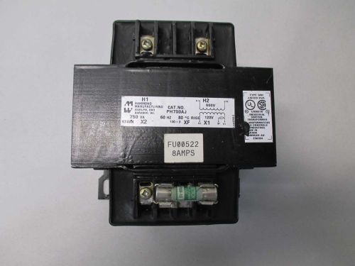 Hammond ph750aj 750va 1ph 600v-ac 120v-ac voltage transformer d430302 for sale