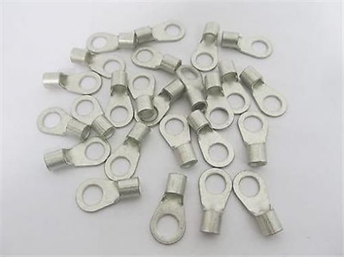 Ring Terminals #6 AWG x 3/8&#034; Stud, High Temperature, Non-Insulated - 25 each