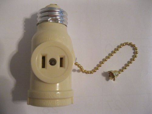 BRAND NEW PULL CHAIN LIGHT SWITCH SOCKET ADAPTER OUTLET~RECEPTICLE~LAMPHOLDER