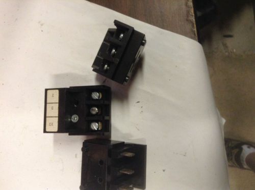 LOT OF 3 General Electric 75C 155002   Male Terminal Block Used